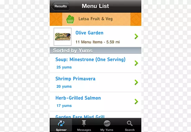 智能手机徽标网页字体-餐厅菜单应用程序