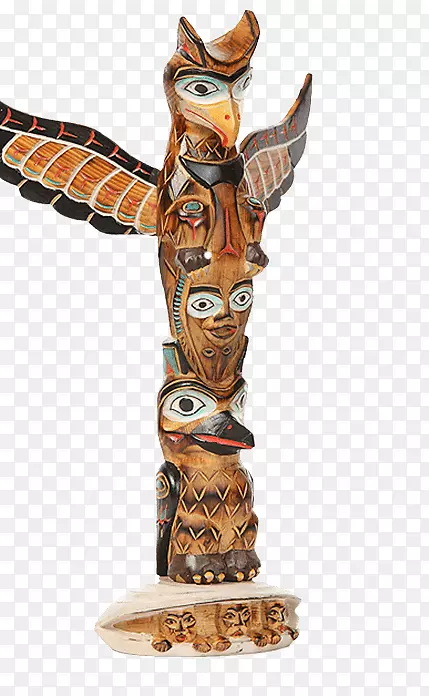 图腾柱，阿拉斯加本土艺术朱莉的精美珠宝和礼物美洲土著人民-图腾柱