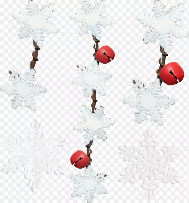 雪花圣诞装饰品剪贴画-雪花