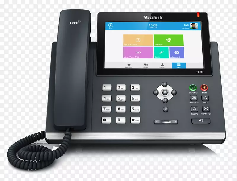 yalink SIP-t48g voip电话会话发起协议ip电话语音电话-tel&eacut；fono