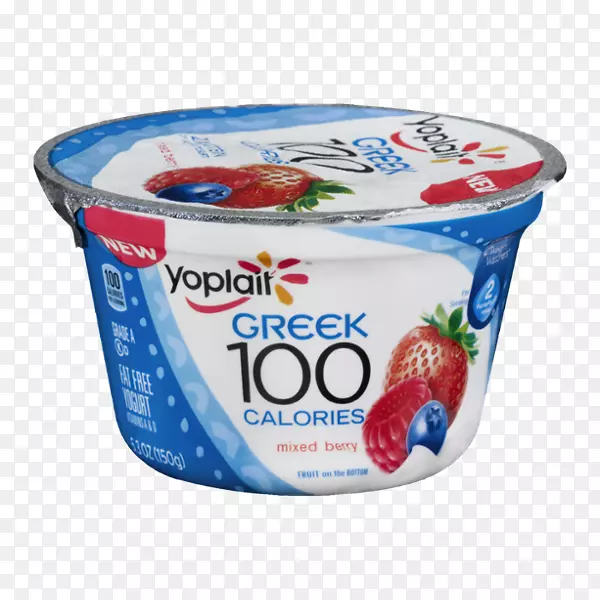 希腊料理酸奶Yoplait希腊酸奶混合浆果