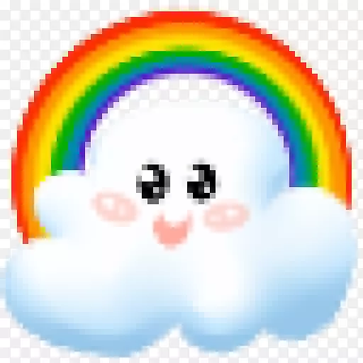 我的艺术彩虹桌面壁纸-快乐云