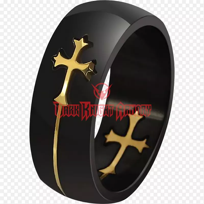 结婚戒指不锈钢钛戒指哥特式十字