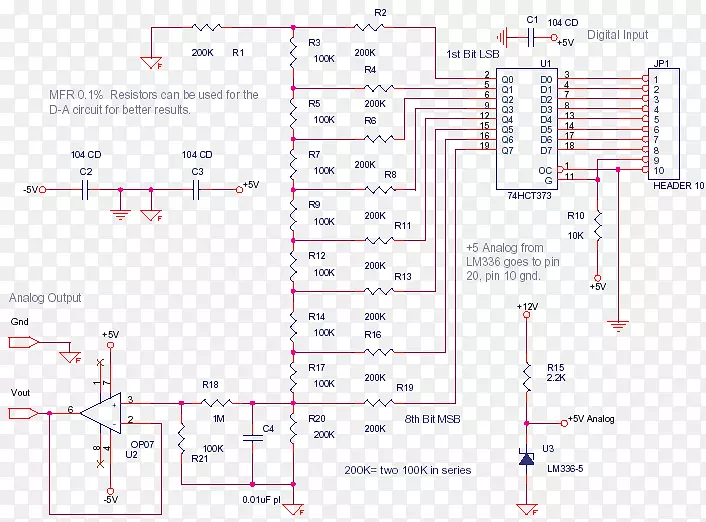 电阻梯形数模转换器电子电路衰减器数字电位器电子电路