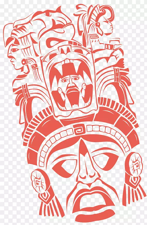 玛雅文明阿兹特克面具艺术面具