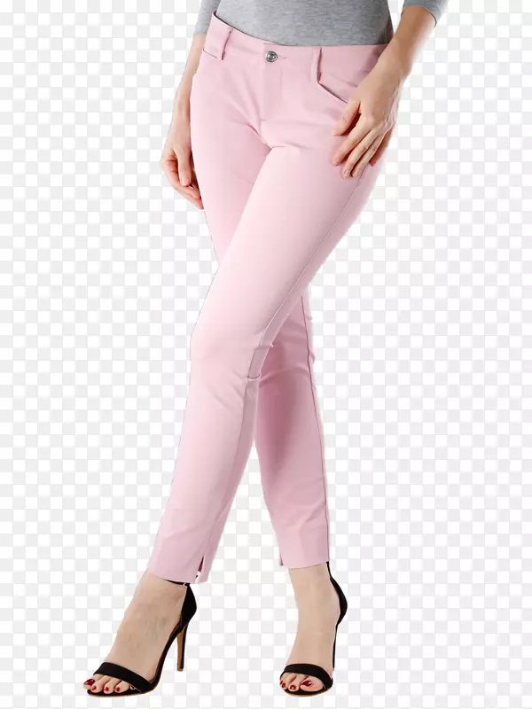 牛仔裤腰部粉红色m条裤rtv粉红色牛仔裤