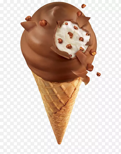 巧克力冰淇淋圣代冰淇淋圆锥形牛奶冰淇淋