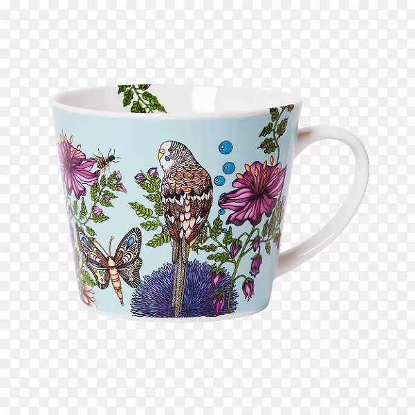 咖啡杯碟花盆瓷杯