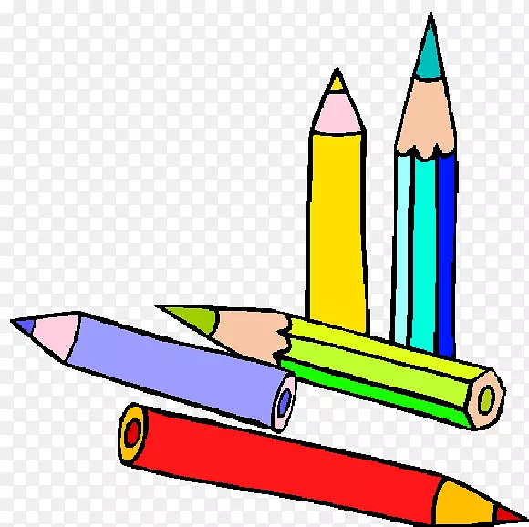 彩色铅笔学校书写工具剪贴画铅笔