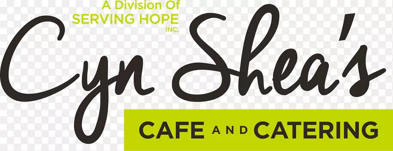 Cyn shea‘s咖啡馆&供应服务希望公司的一个部门。百里高海湾海岸商业书法