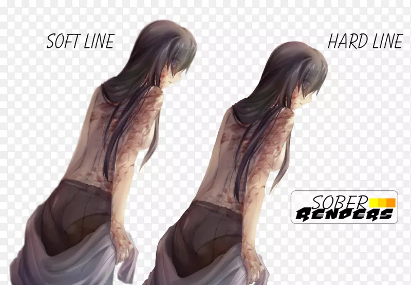 刀疤Katawa Shjo 3D渲染花子-圣疤痕