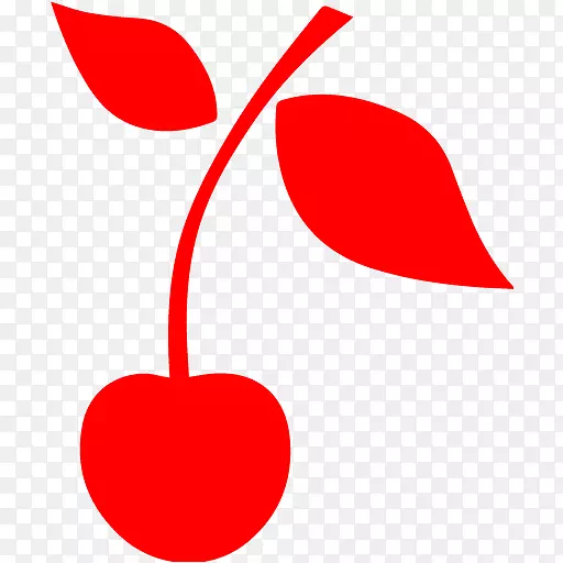 樱桃电脑图标红色橙色剪贴画-樱桃