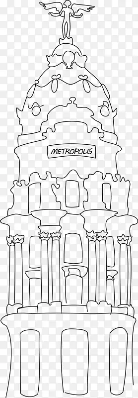 Edificio metrópolis，马德里gran via，马德里画线艺术-大都会