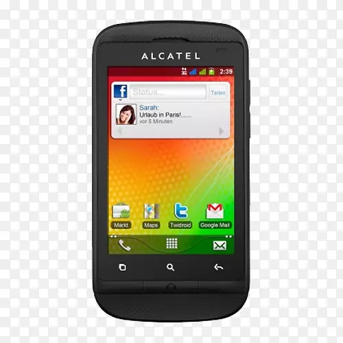 Alcatel一次触摸990 Alcatel一次触摸918 d 150 mb-黑色阿尔卡特移动电话Alcatel ot-918-移动终端