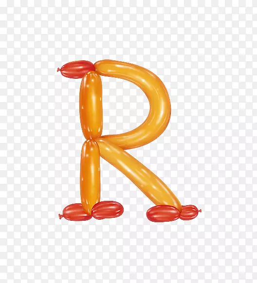 字母气球贴纸-r