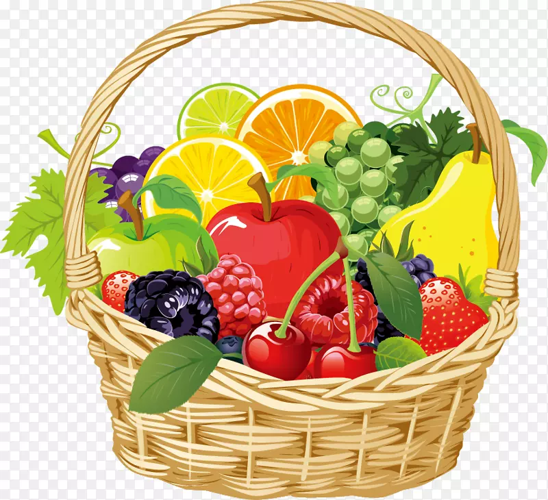 水果食品礼品篮剪贴画-蔬菜