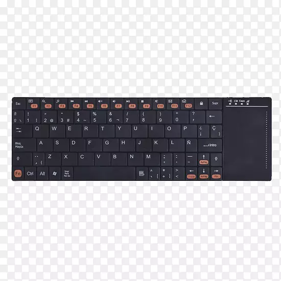 电脑键盘，数字键盘，空格键，触摸屏，笔记本电脑
