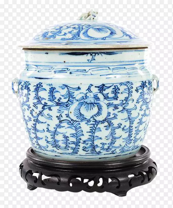 青花陶器瓷罐