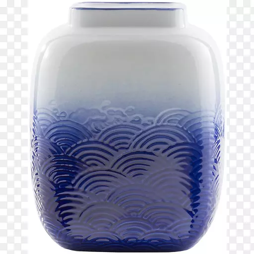 陶瓷蓝白陶花瓶