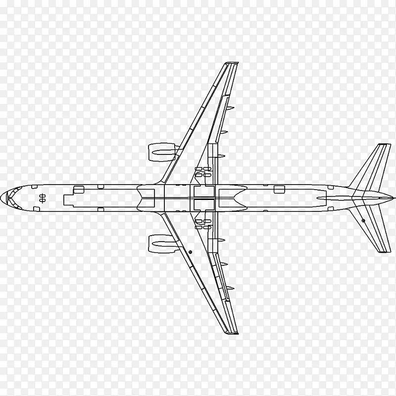 波音757客机线画角