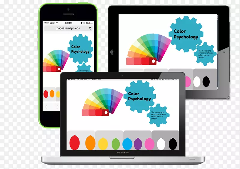 智能手机多媒体品牌-彩色信息图形