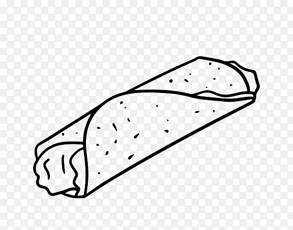 墨西哥玉米煎饼包面包素描面包面食