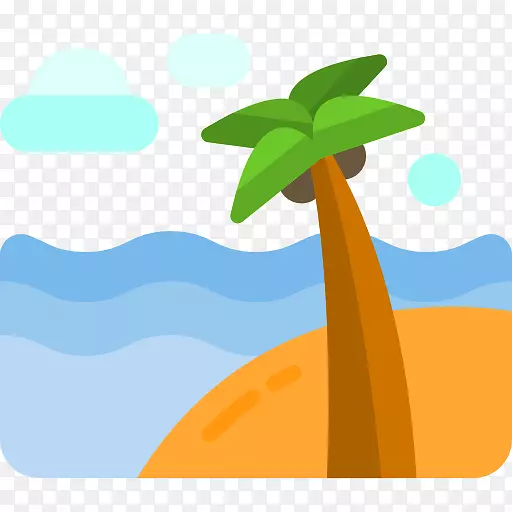 电脑图标电脑软件岛屿剪贴画沙滩收藏