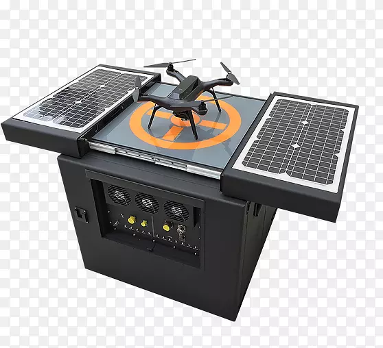 电池充电器h3动力无人驾驶飞行器太阳能充电站.internet概念