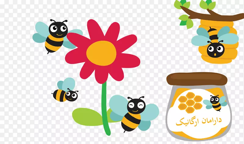 欧洲黑蜂巢蜂后剪贴画-蜜蜂
