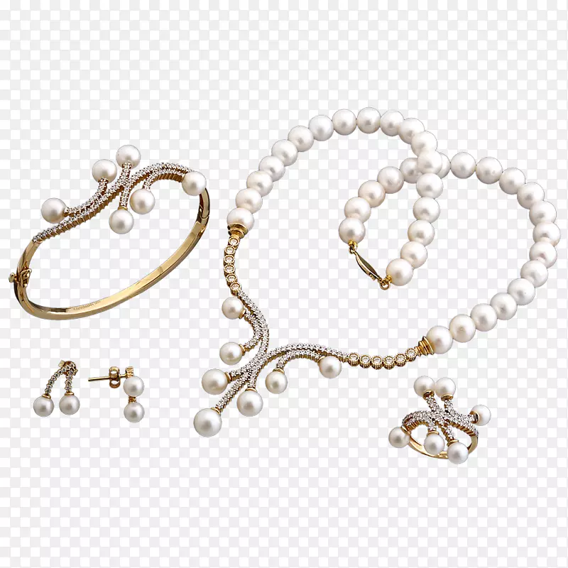 耳环手镯项链珍珠金项链