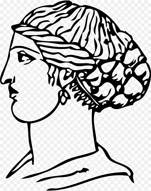 古希腊头发美容学家希腊剪贴画