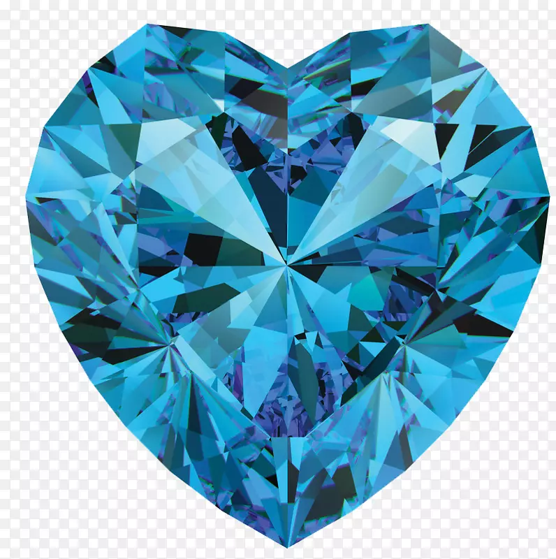 蓝色钻石宝石摄影.宝石