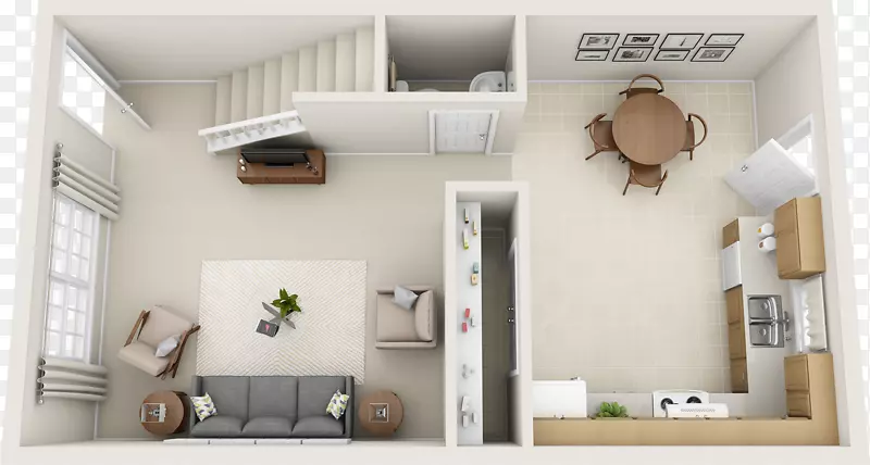室内设计服务三维平面图房屋