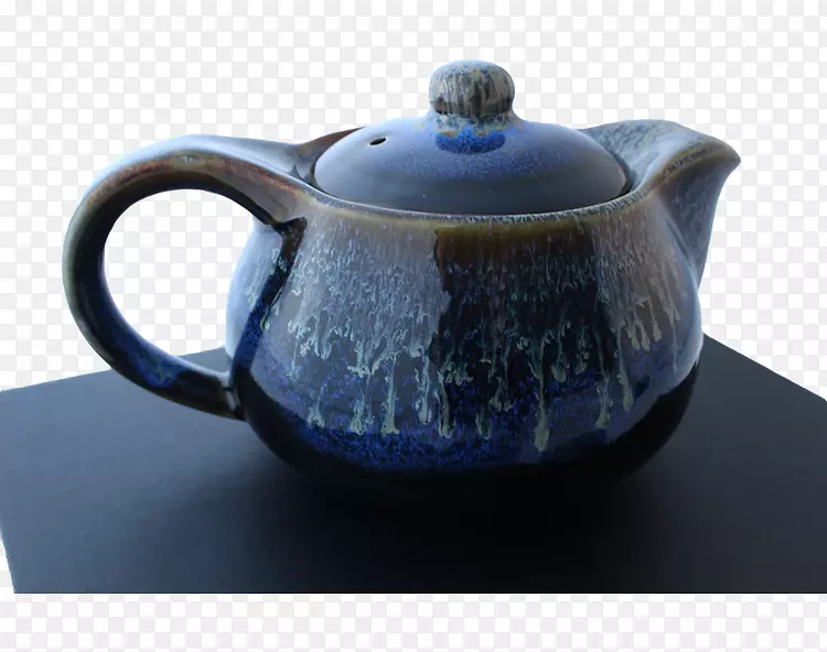 茶壶陶器陶瓷钴蓝壶