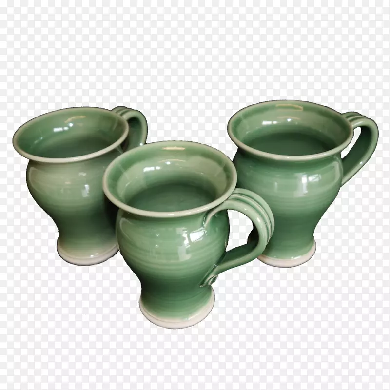 陶瓷陶器.绿杯