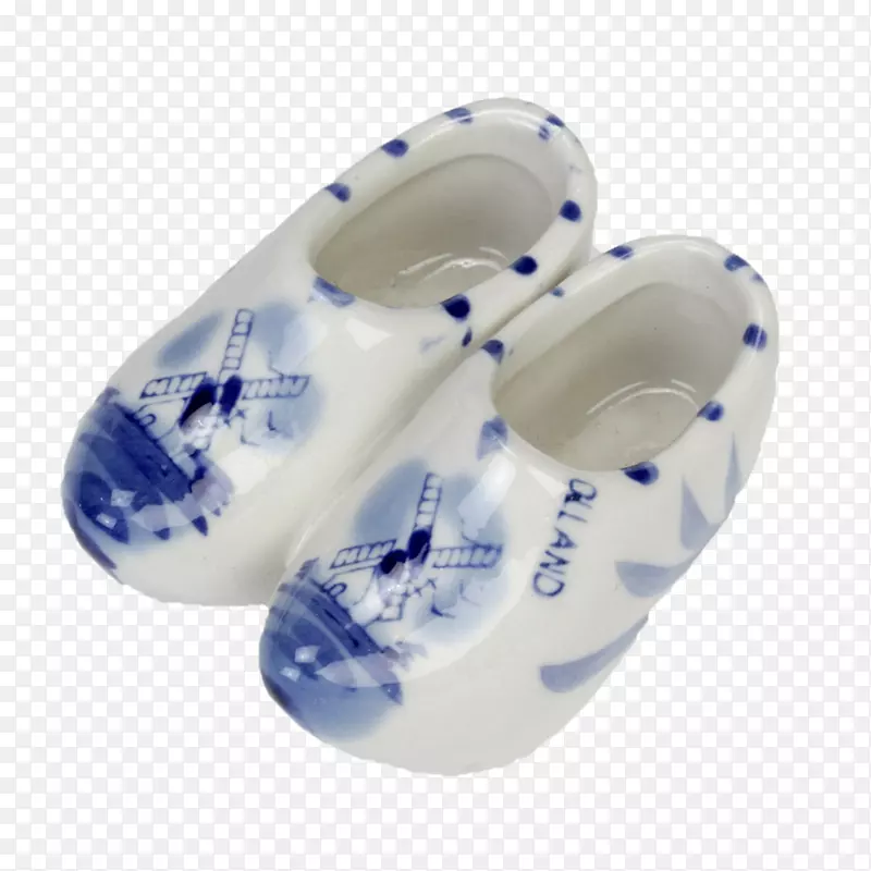 塑料蓝白陶鞋设计