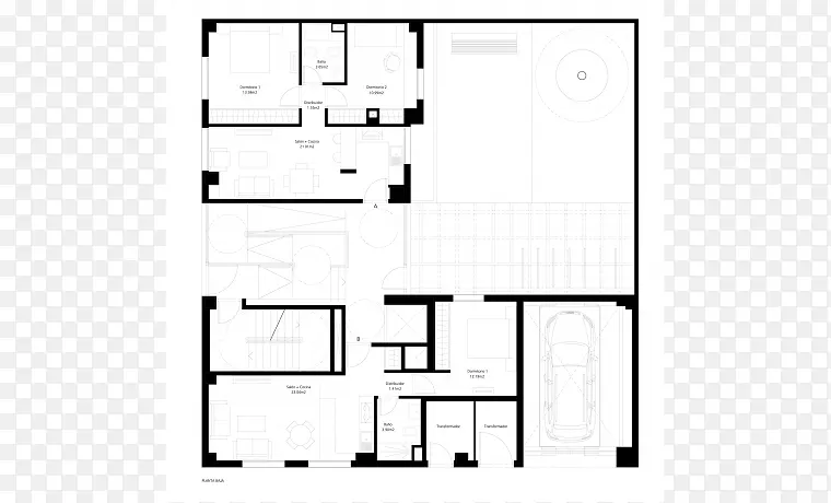 平面图家具白色图案-建筑工程师