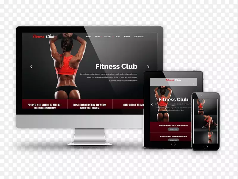虚拟艺术模板Joomla响应网页设计电子-健身俱乐部