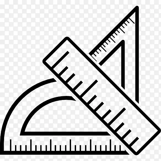 测量仪器测量计算机图标尺量角器测量工具