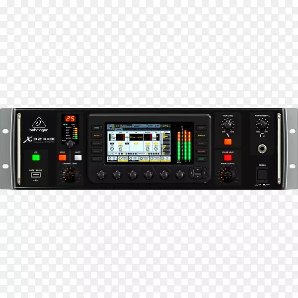贝林格x32机架数字混合控制台音频混频器19英寸机架声吉他