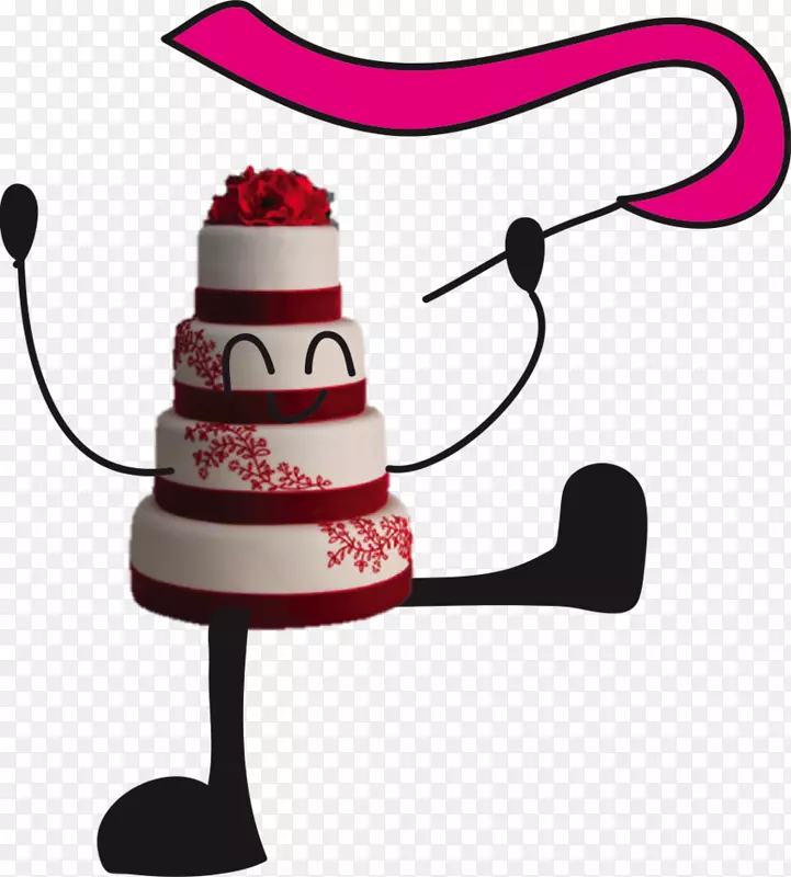 婚礼蛋糕红天鹅绒蛋糕剪贴画婚礼蛋糕
