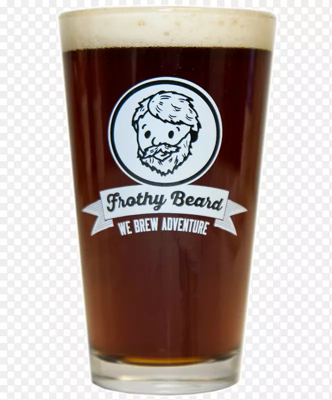 爱尔兰红麦芽啤酒，粗壮的品脱玻璃棕色胡须