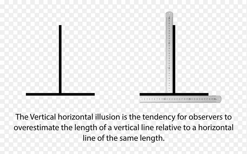 垂直水平错觉线水平和垂直尺水平平面线