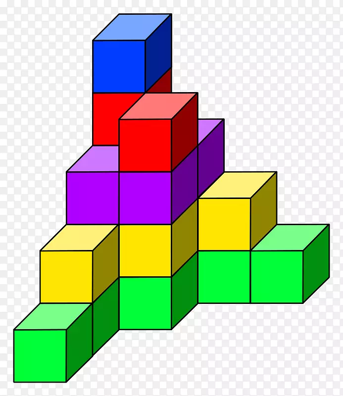 立方体几何剪贴画