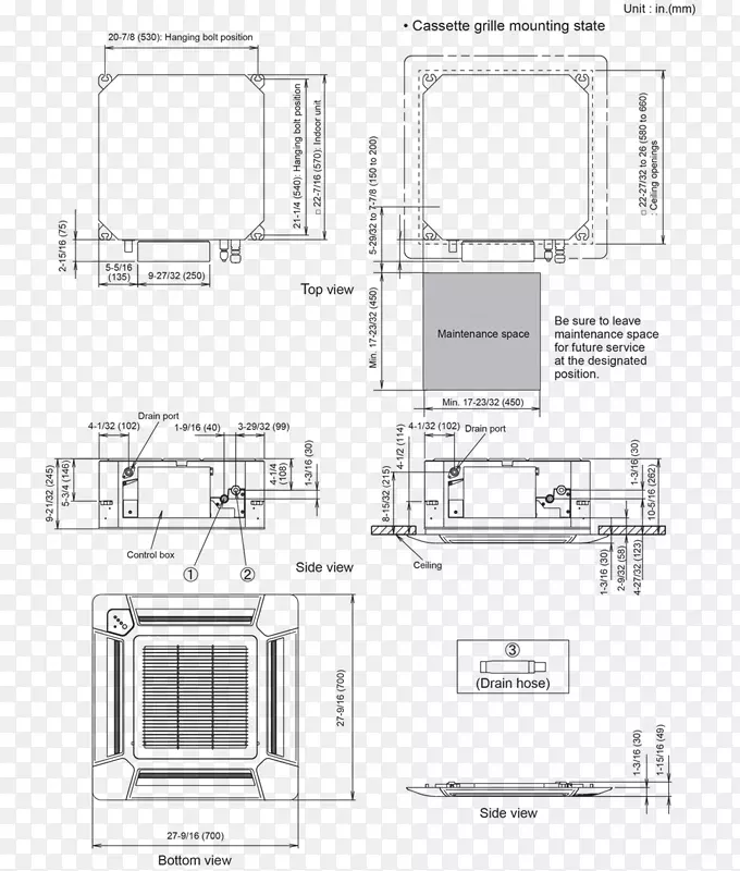 小型盒式建筑平面图空调房