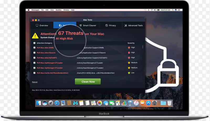 MacBook mac book pro膝上型电脑英特尔扫描病毒