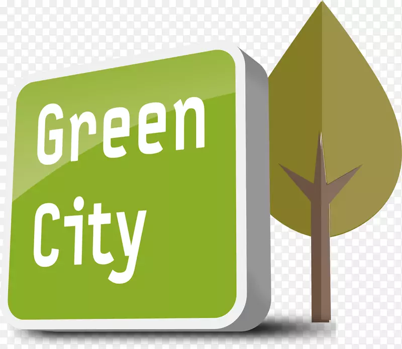 智能城市规划标志电脑图标-绿色城市