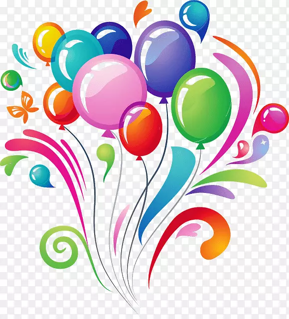 生日蛋糕气球夹艺术-气球