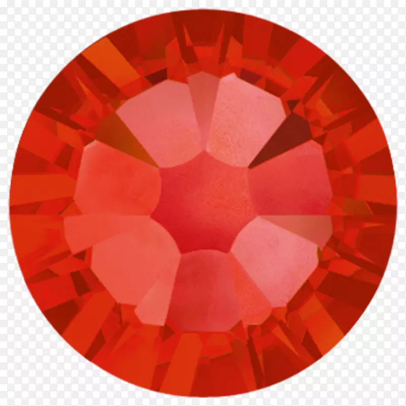 仿宝石和莱茵石施华洛世奇号热固性水晶红玻璃反射