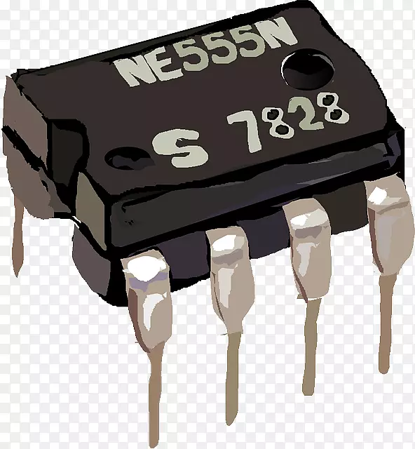 集成电路和芯片电子555定时器IC电子电路